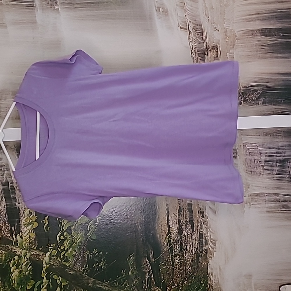Lavendar Maternity Tee Womens Large stretchy short sleeve Tshirt